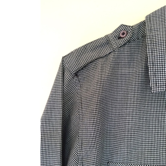 Bruno Black Check Button Fitted Shirt M - Picture 2 of 8
